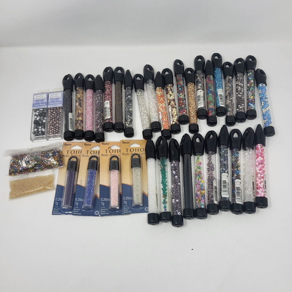 Bundle Of Seed Beads Tube Jewelry Making Supplies Arts And Crafts‎ Lot #11
